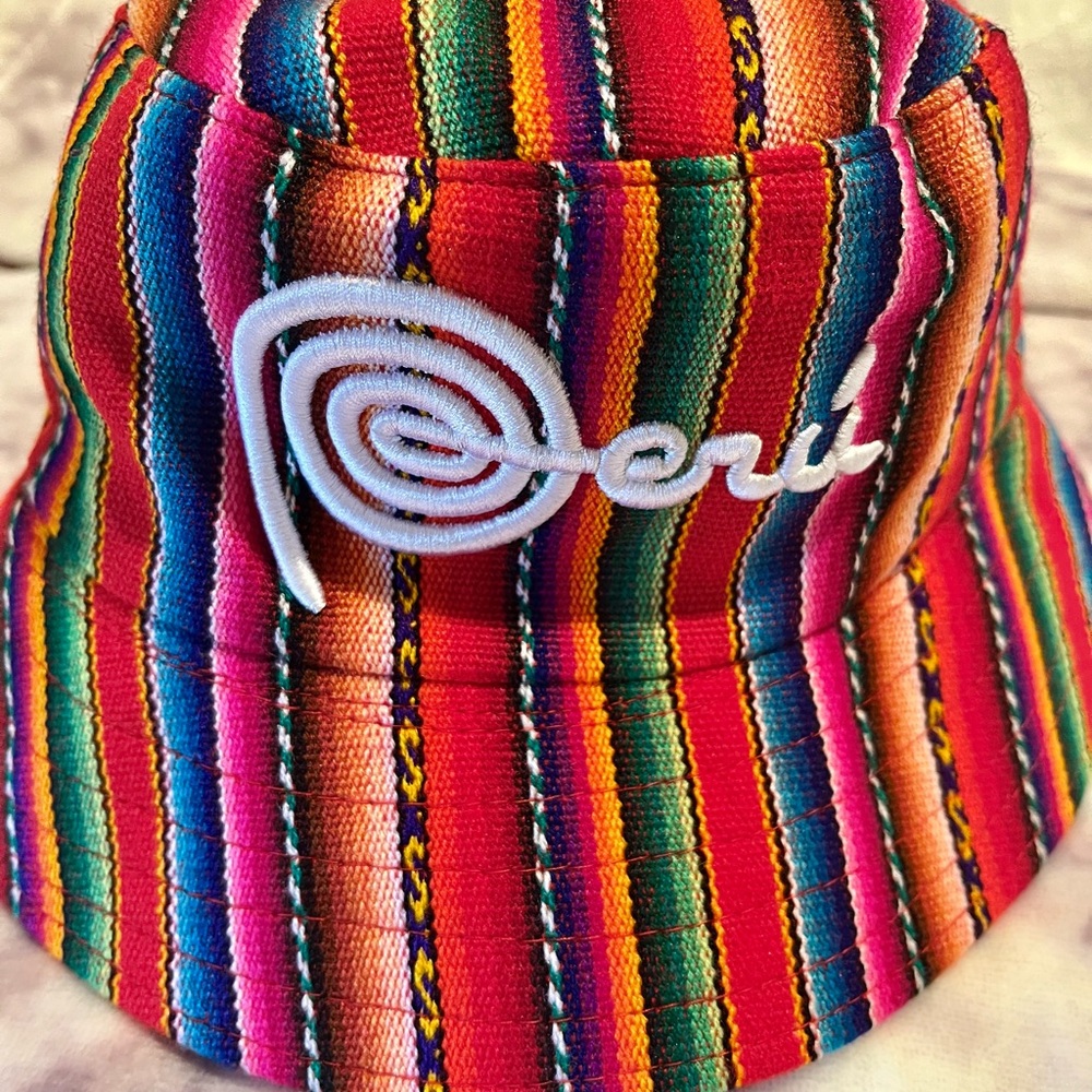 Peru Multicolor Embroidered Bucket Hat
Like New